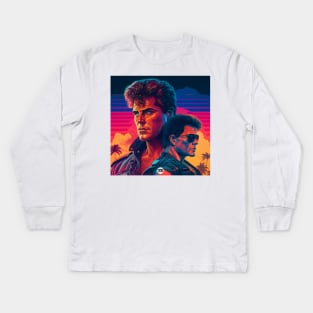 Manly Sunset Kids Long Sleeve T-Shirt